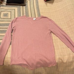 Urban outfitters waffle print long sleeve- pink